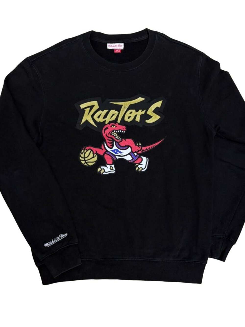 TORONTO RAPTORS Sweatshirt NBA Basketball Mitchell & Ness Sweater Mens Large